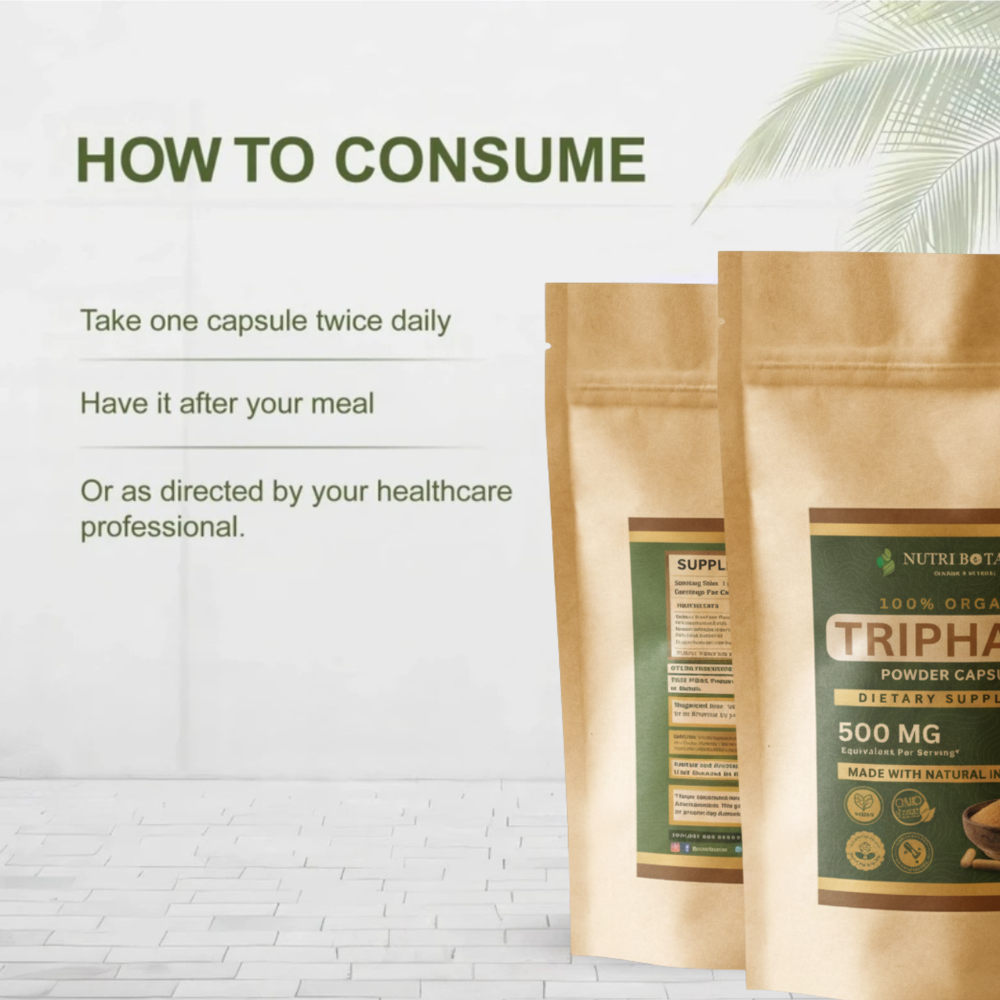 Triphala powder capsules