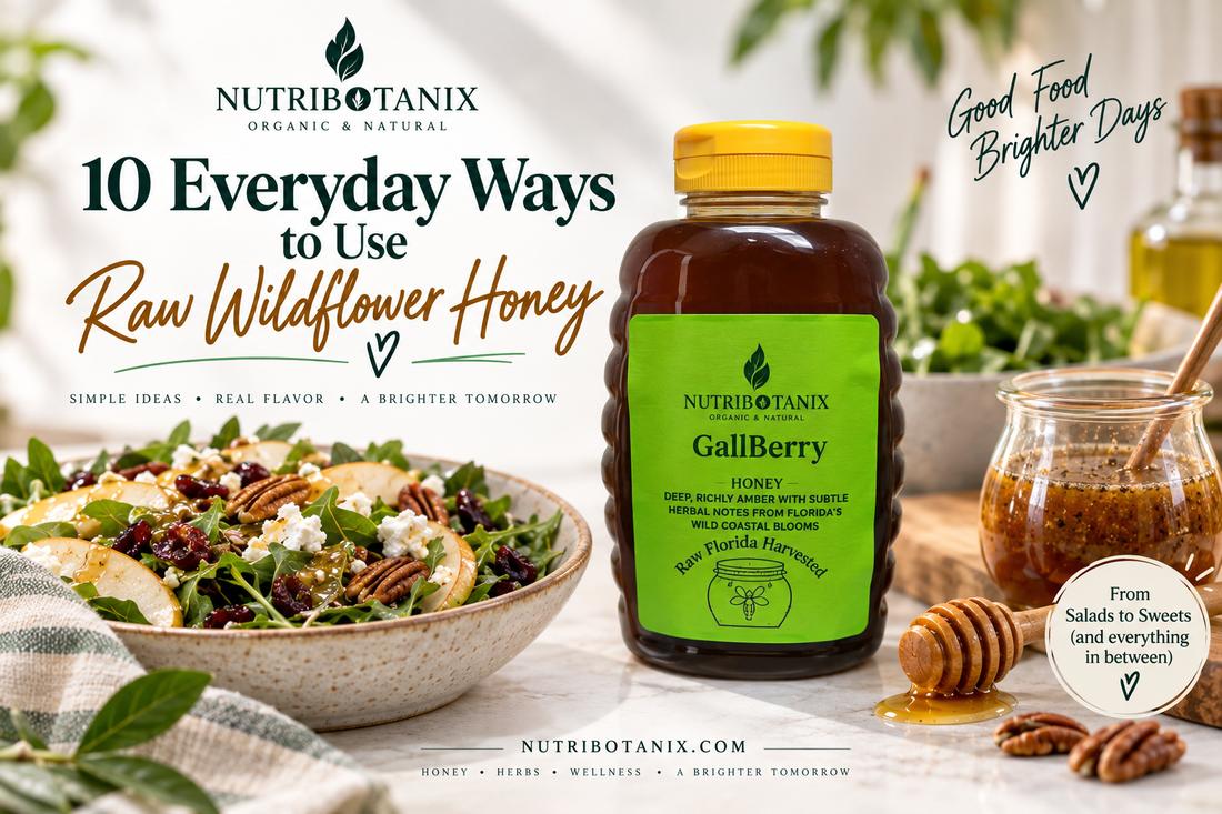 Raw wildflower honey and everyday uses