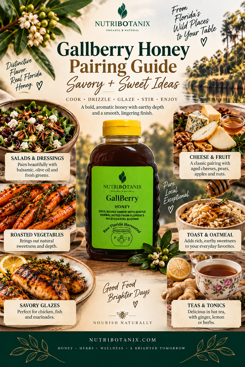 Gallberry honey pairing ideas