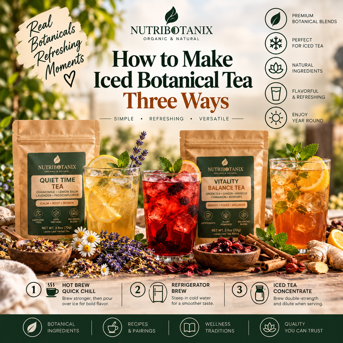 Iced botanical tea