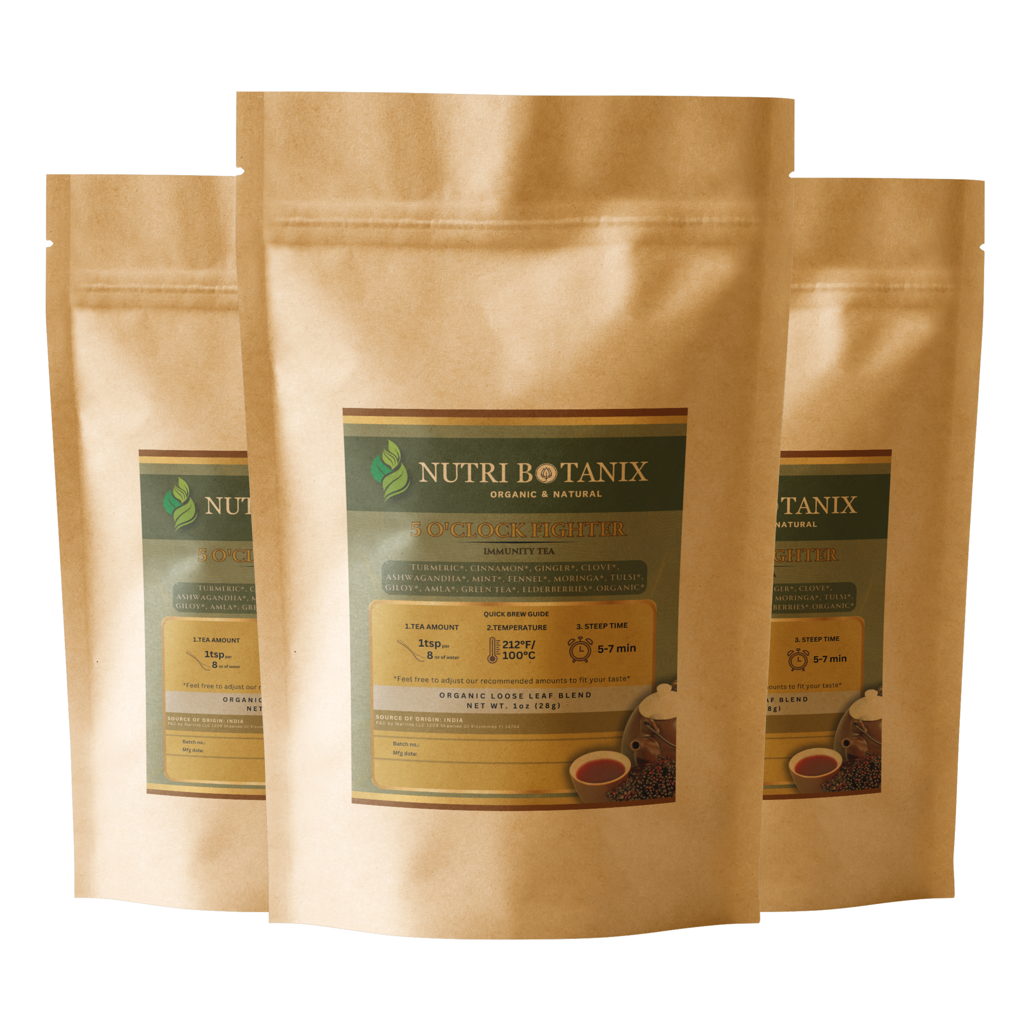 5 O'Clock Fighter Tea – Ayurvedic Botanical Blend by NutriBotanix