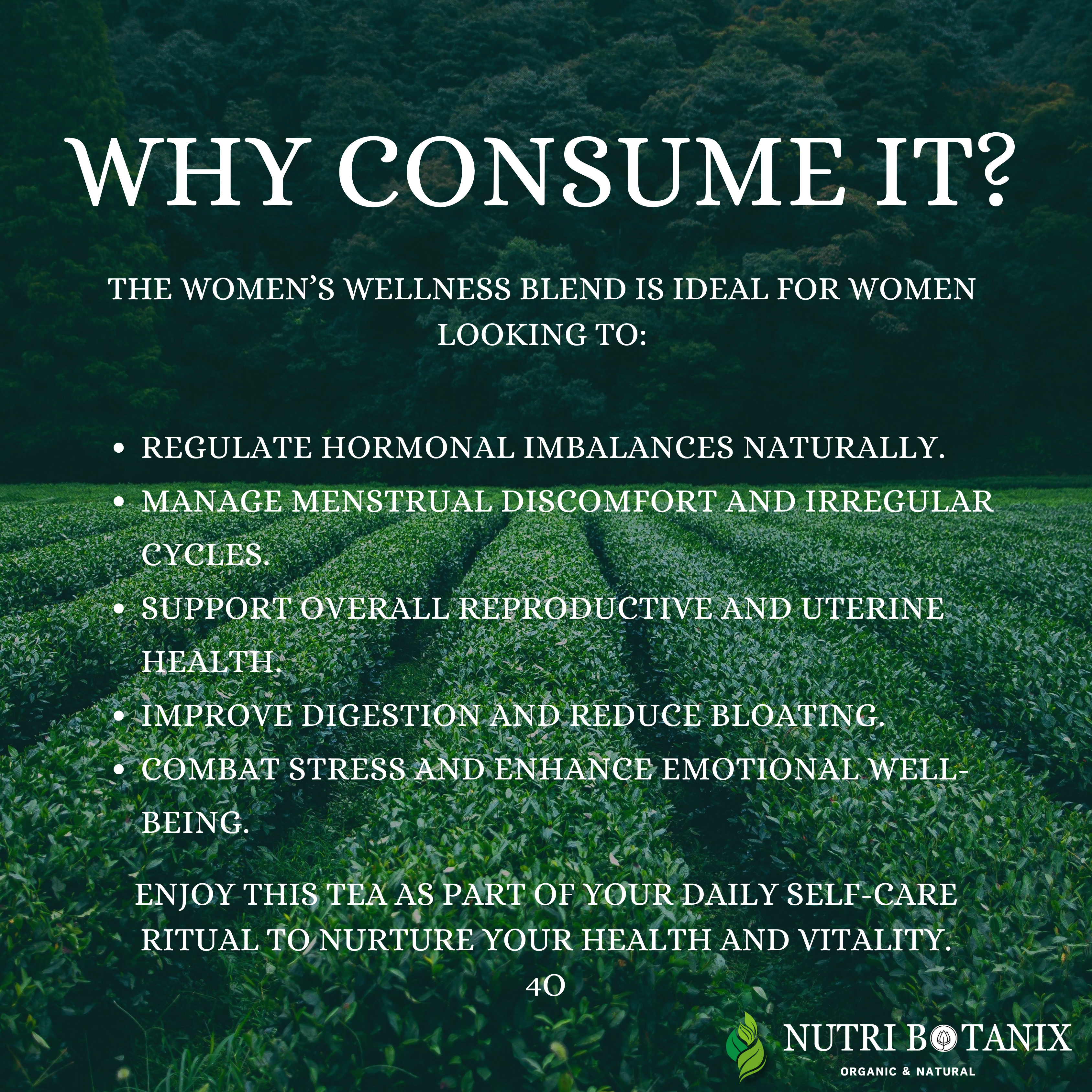 Awww! Those Days Tea caffeine-free Ayurvedic herbal blend by NutriBotanix