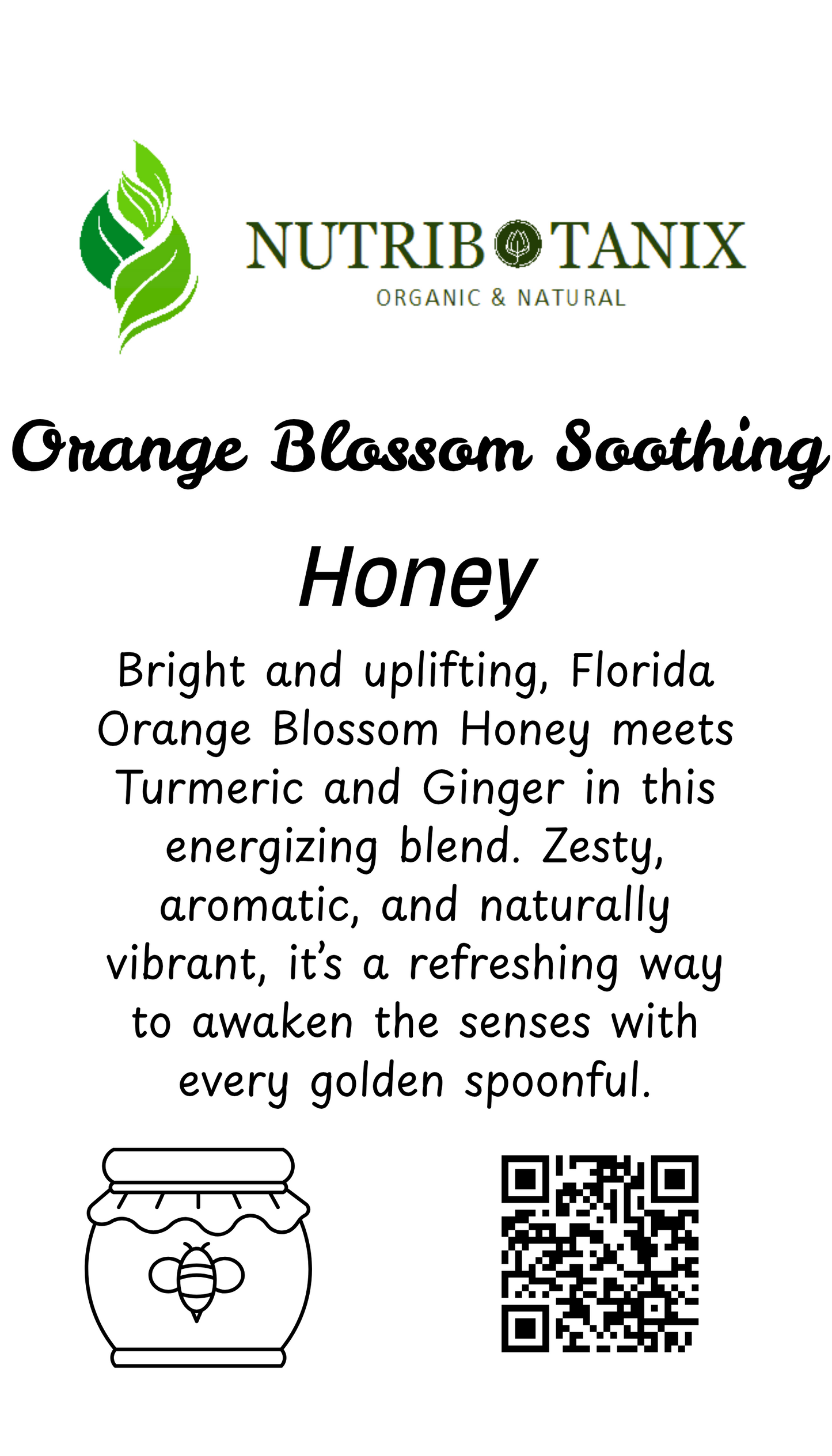 Orange blossom soothing honey
